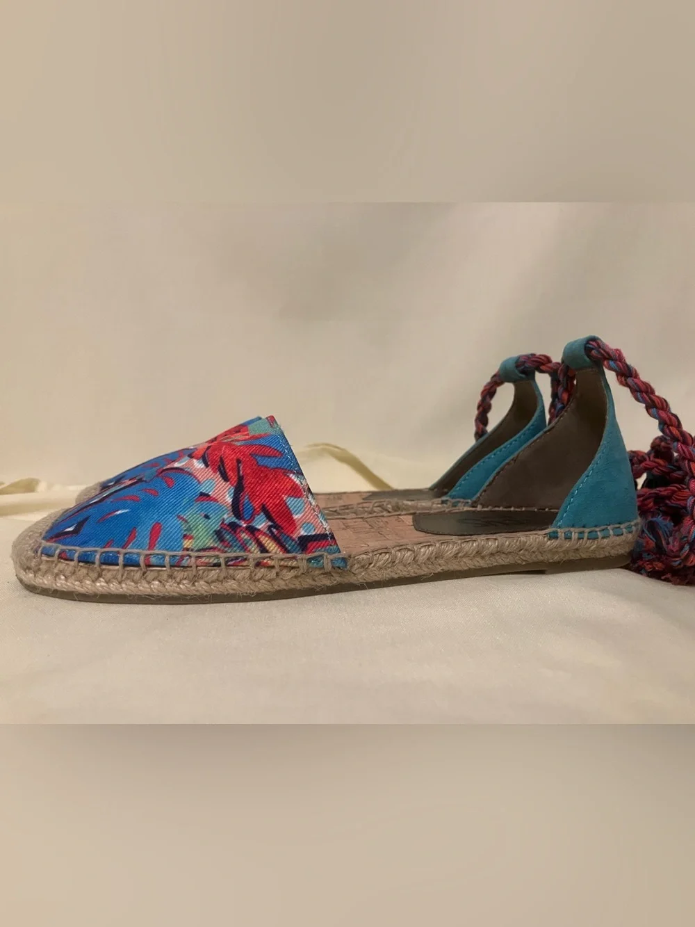 Circus Sam Edelman Lenora Women's Braid Ankle Strap Espadrilles Sandals Size 6.5